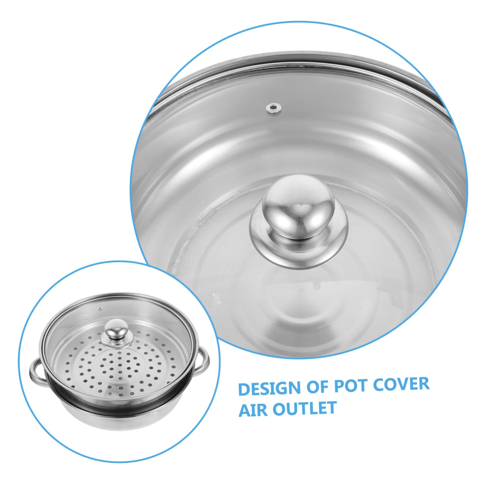Olla Vaporera de Acero Inoxidable de Doble Capa con Asas para Cocina Familiar y Profesional Potente Cocedero al Vapor para Verduras Pescados y Mariscos Fácil Limpieza Lavavajillas