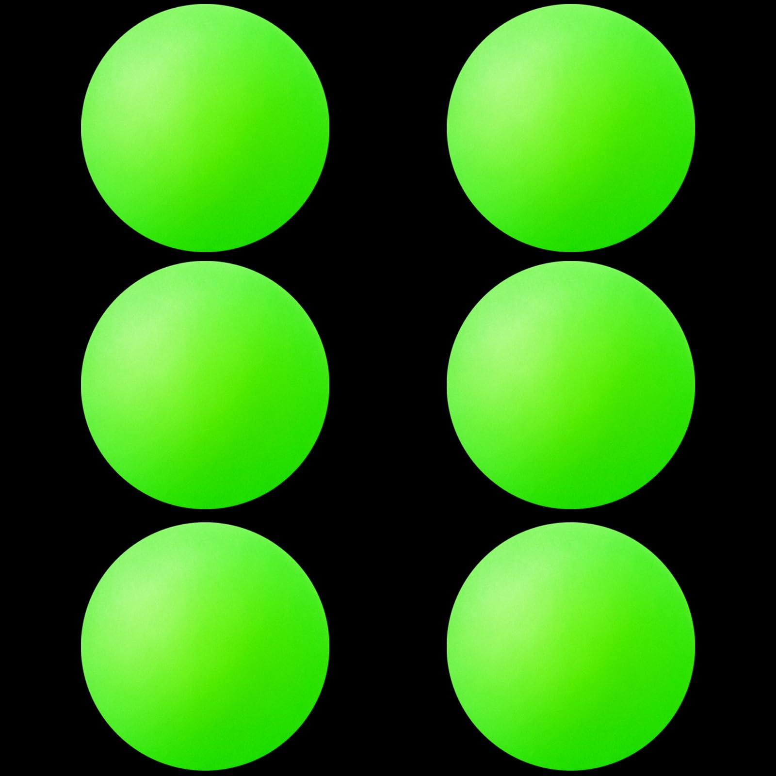 Soulchen 40mm Valentine's Day Table Tennis Balls Bulk St Patrick's Easter Games Balls Table Tennis Gifts Party Games Goodie Bag Pet Playmate(6 Pcs,Glow in The Dark Green,Fashion)