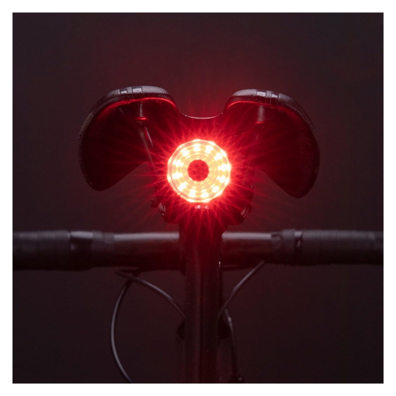 Luz trasera de bicicleta de 100 lúmenes, con detección de freno, 7 modos, recargable por USB, lámpara de advertencia de seguridad