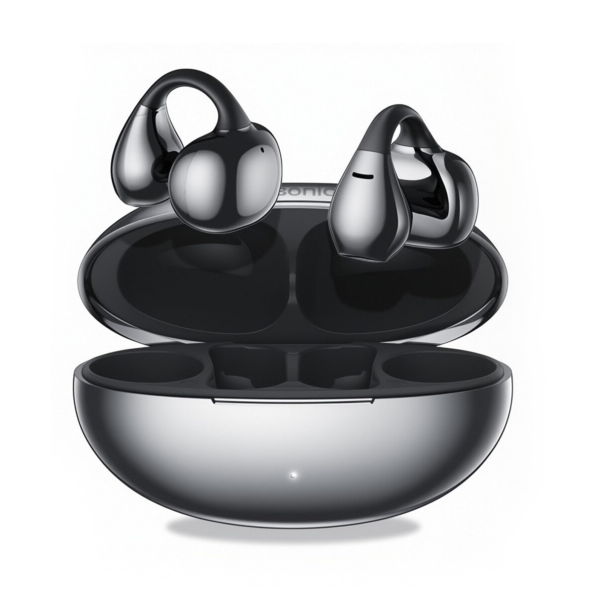 M31 Open Ear Earbuds Wireless Clip On Headphones, Lightweight 5g Fit Omni Tap Control Powerful Sound 68H Play Bluetooth 5.4 Dual Device Sync AI Clear Calls IPX5 Waterproof for Small Ears Sports Work-image-43
