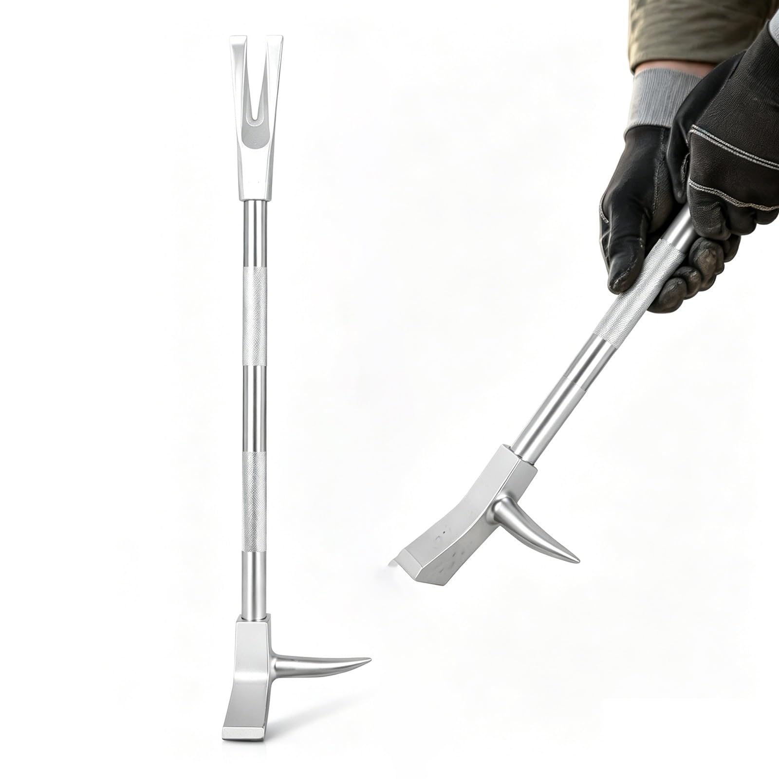 Forcible Entry Halligan Bar Tool, kuty stalowy łom do podważania strażaka, widelec z kolcami 3 w 1 do awaryjnego dostarczania i rozbiórki