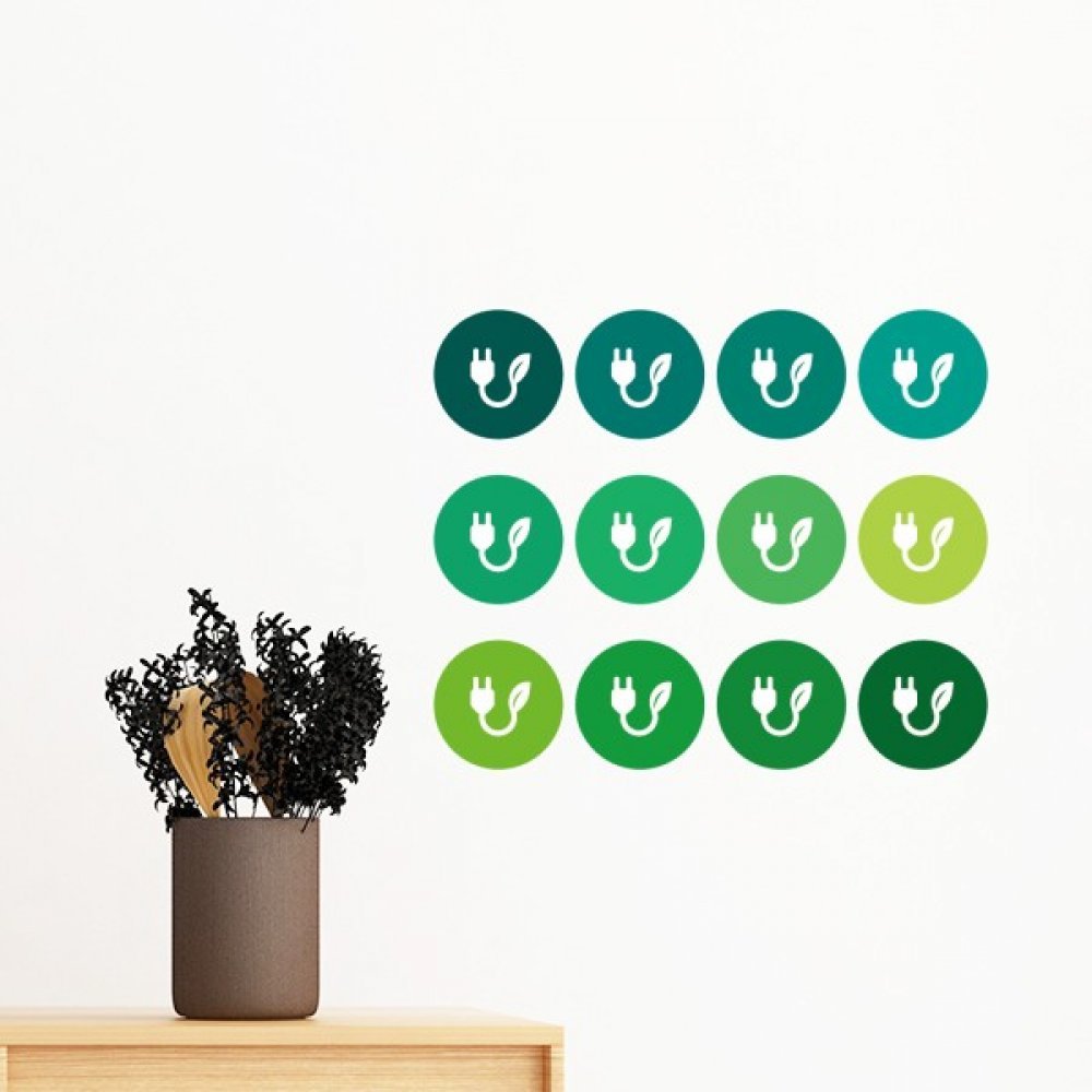 Autocollant mural feuille verte pour créer un coin de nature apaisant dans la chambre