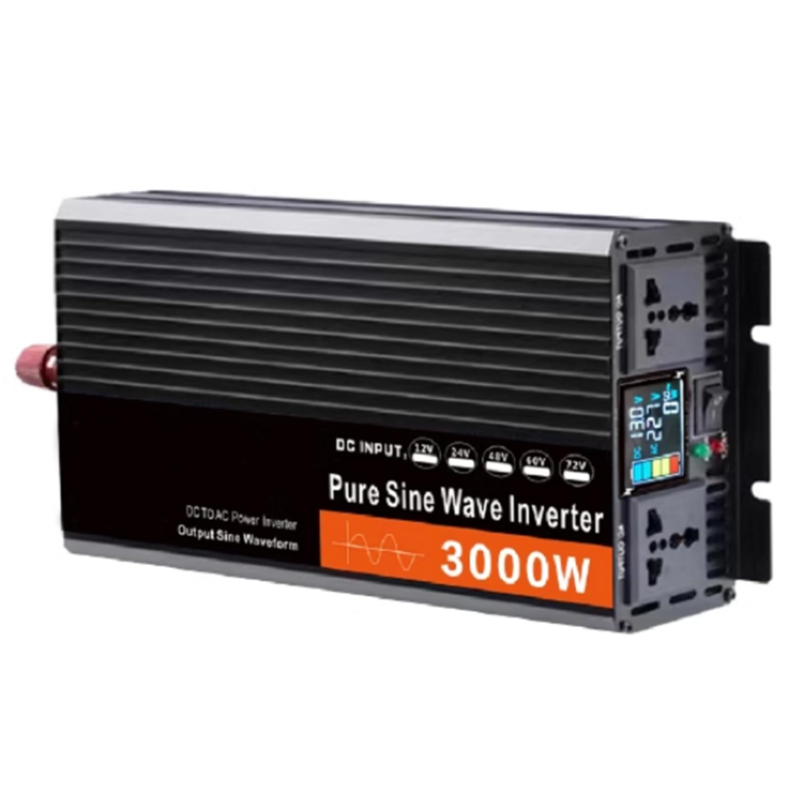 Onduleur sinusoïdal pur 1500W convertisseur 12V 220V avec écran LCD
