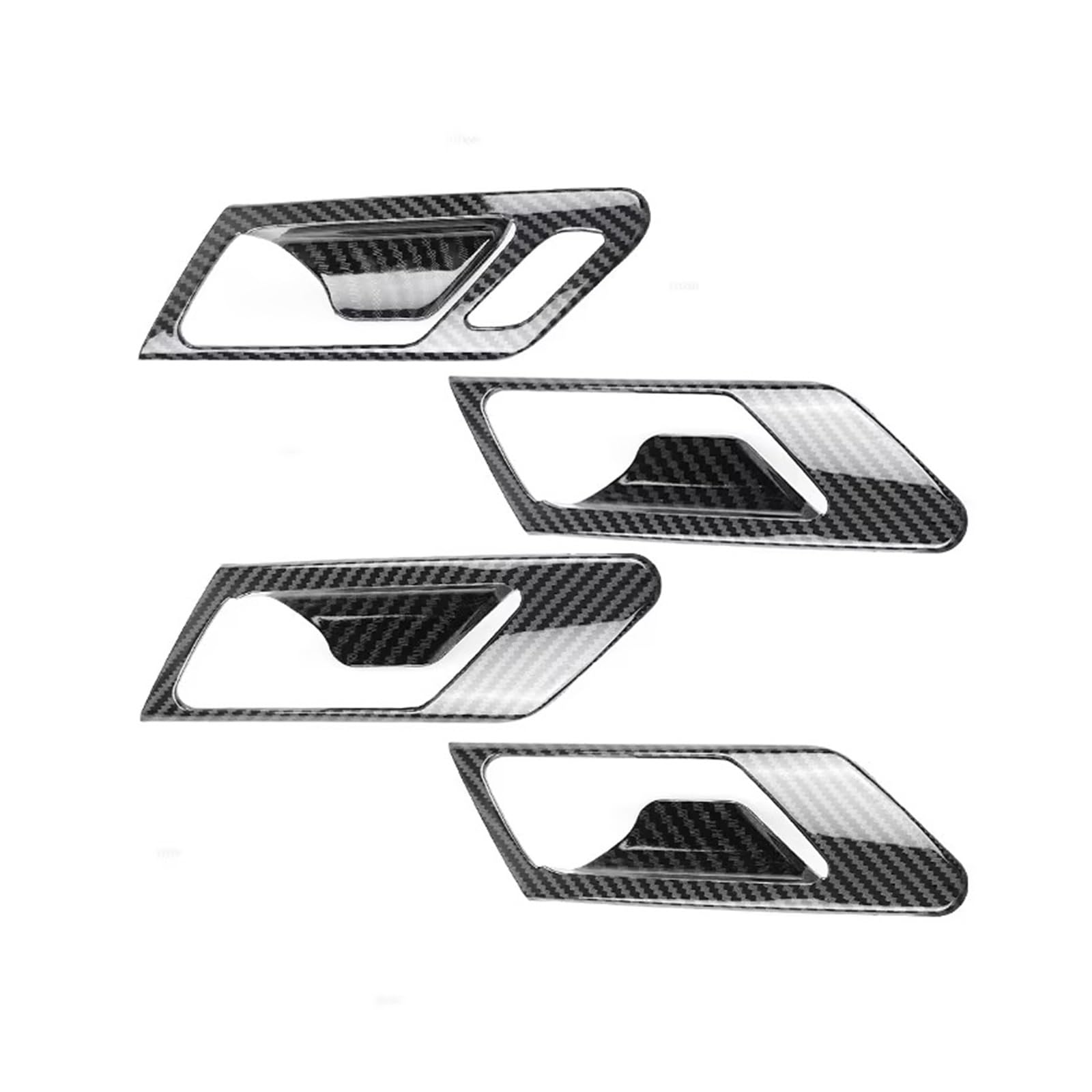 Xfheqmd Lhd For Vw For Golf 6 Mk6 2008-2013 /Rhd Car Interior Door Handle Pull Bowl Frame Cover Trim Abs Carbon Fiber Grain Car Decoration Interior(Lhd)