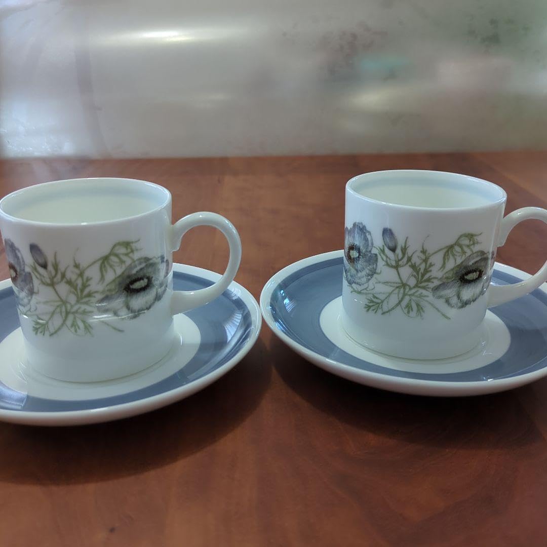 ウェッジウッド　スージークーパー　グレンミスト　オーバル　プレート　黒壺　2枚 ウェッジウッド スージークーパー グレンミスト オーバル プレート 黒