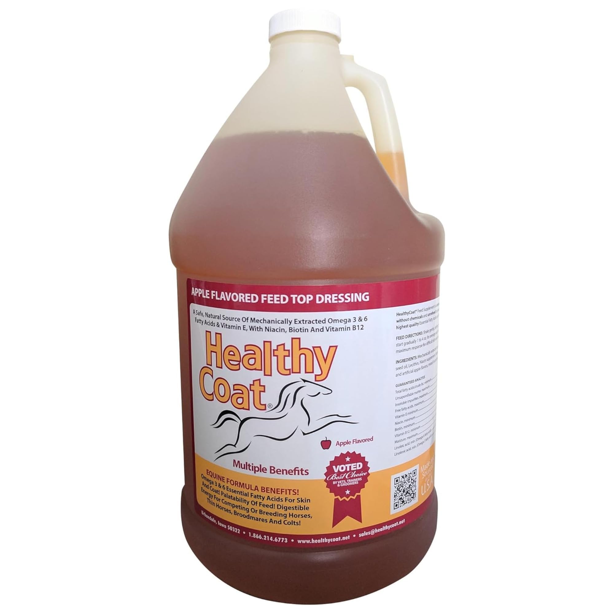 HealthyCoat 015HC-41728 Caballo Suplemento, 1 galón