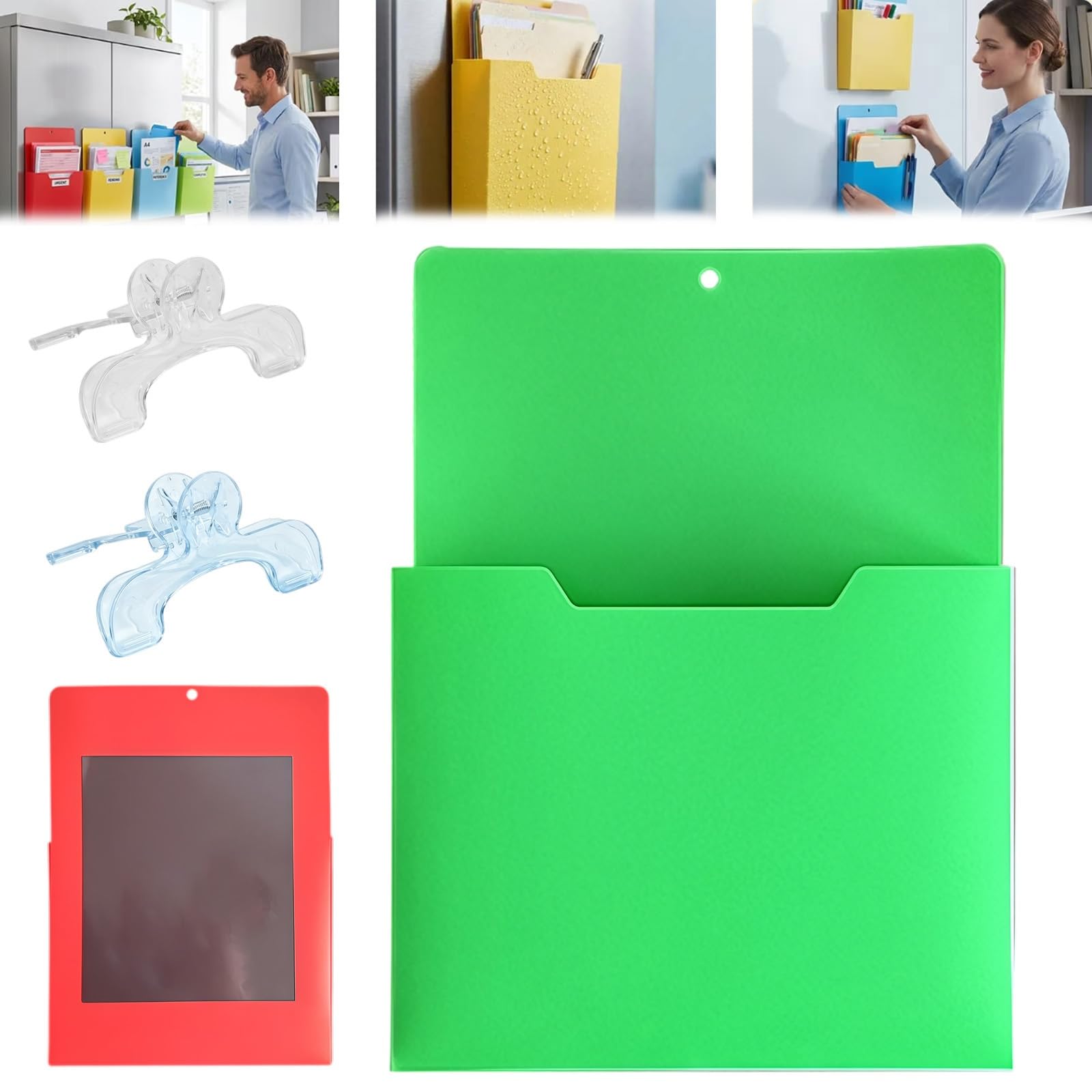 Magnetic Utility & File Holder, Magnetic File Holder A4, Holds 50+ Sheets