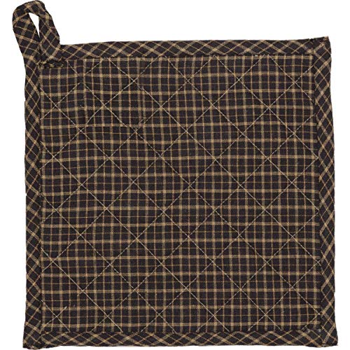 VHC-Brands-Kettle-Grove-Cotton-8×8-Patchwork-Blocks-Pot-Holder-Black VHC Brands Kettle Grove Cotton 8×8 Patchwork Blocks Pot Holder Black