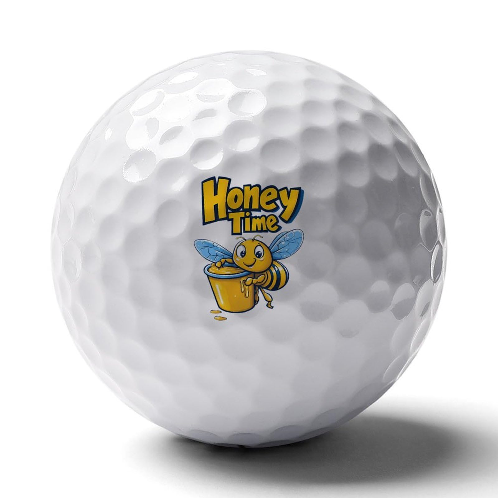 Honey Cute Bee Time Custom Golf Ball Soft Practice Golf Balls Performance Distance and Speed for Indoor Outdoor