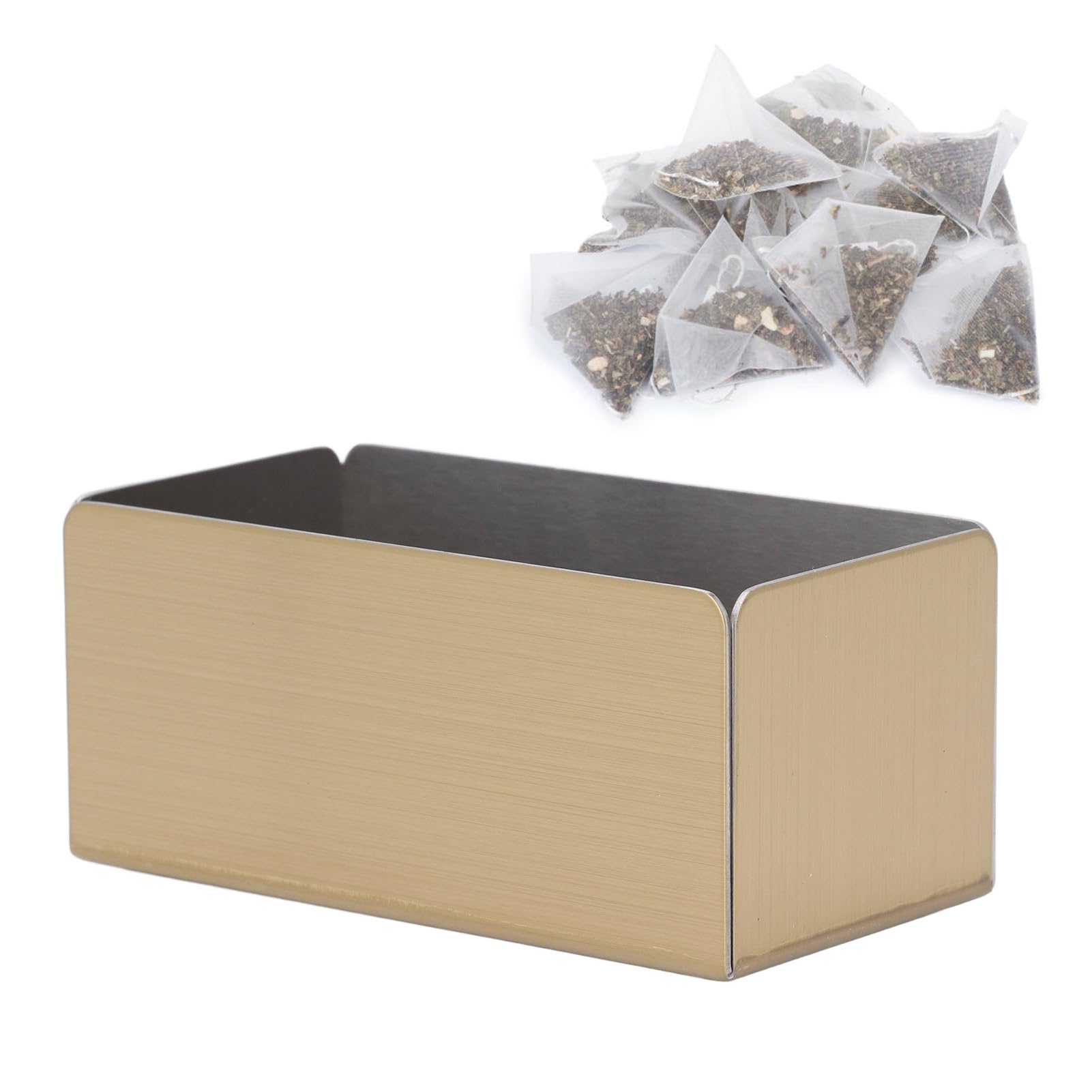 Tea Bag Organizer 304 Stainless Steel Tea Bag Storage Container Sugar Packet Holder for Countertop