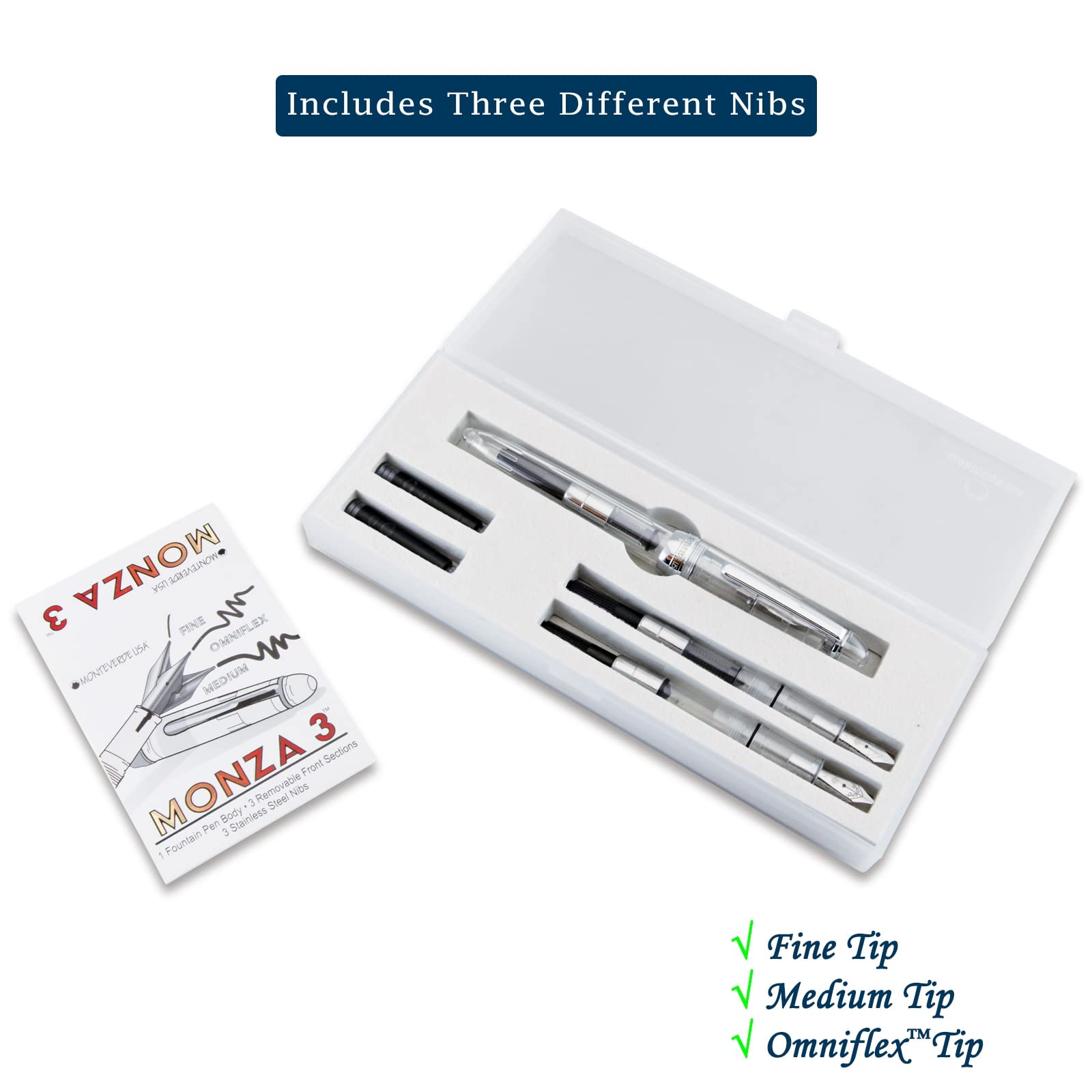 Amazon | Lanier Pens モンテベルデ モンツァ 3本セット クリスタル