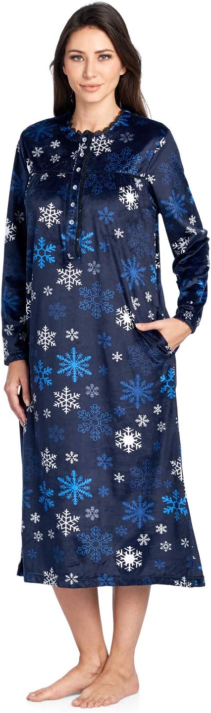 Ashford & Brooks Women's Micro Fleece Long Sleeve Nightgown - Image 2