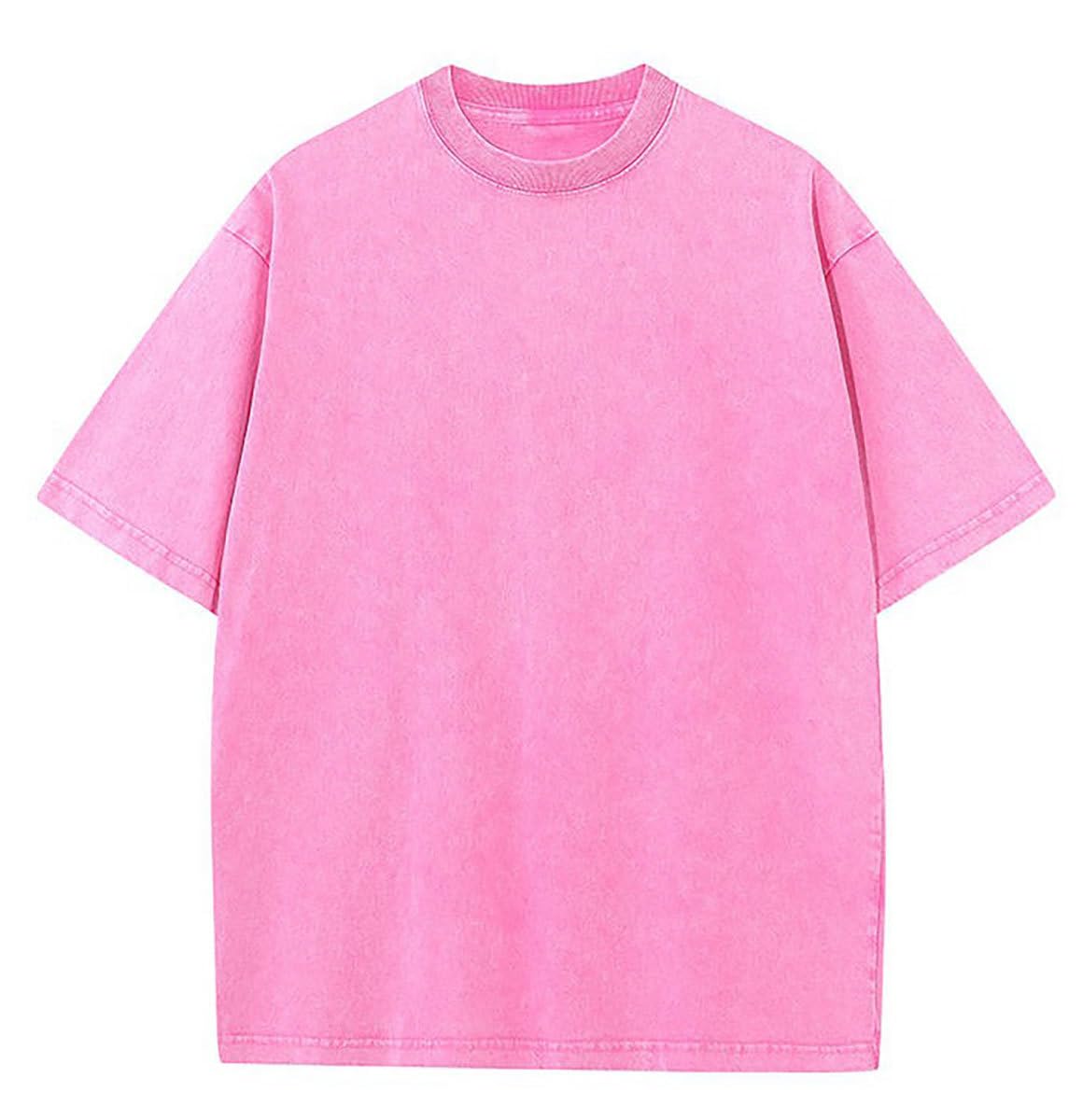 Botong Oversized Workout Shirts for Women Vintage Heavyweight T Shirts for Men Casual Loose Pump Covers Gym Pink 5XL