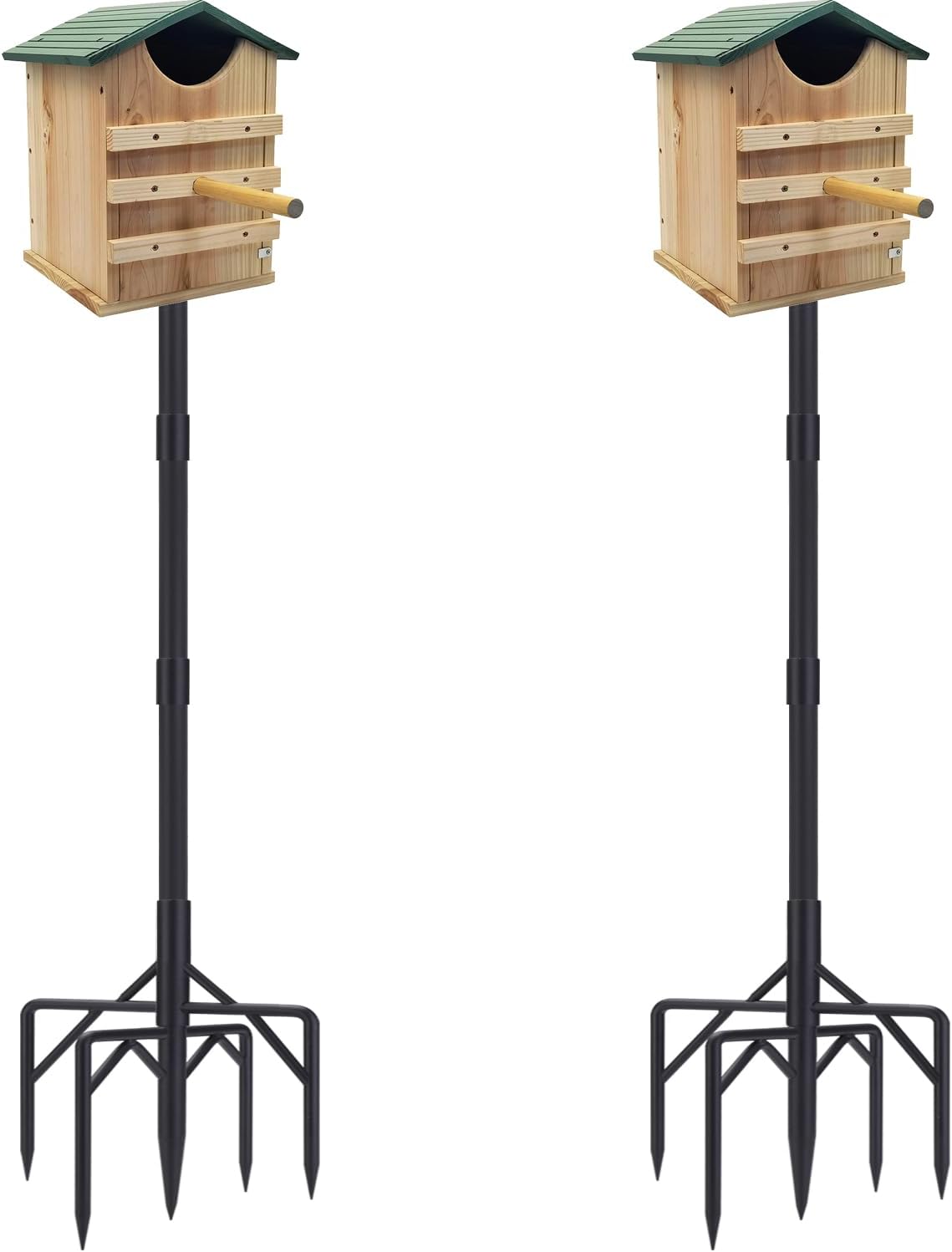 Bird feeder pole kit 106 inch with 5-prong base
