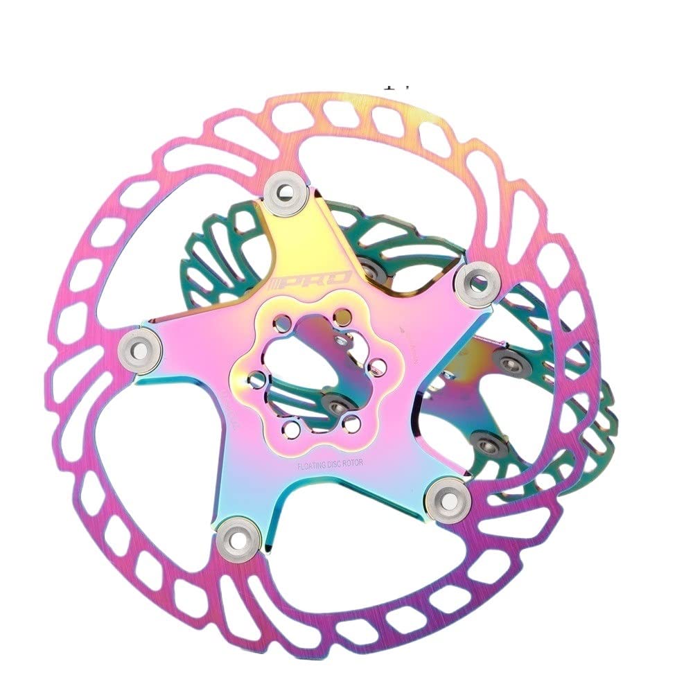 Disco Freno Rotor Flotante Engrosado de Bicicleta de montaña 140 mm 160 mm 180 mm 203 mm Bike de Carretera Fuerte de Disco de enfriamiento Rotors Rainbow MTB Freno Disco(180mm)