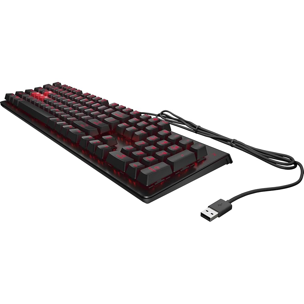 Amazon | Omen by HP Encoder Keyboard (6YW76AA レッド) | OMEN