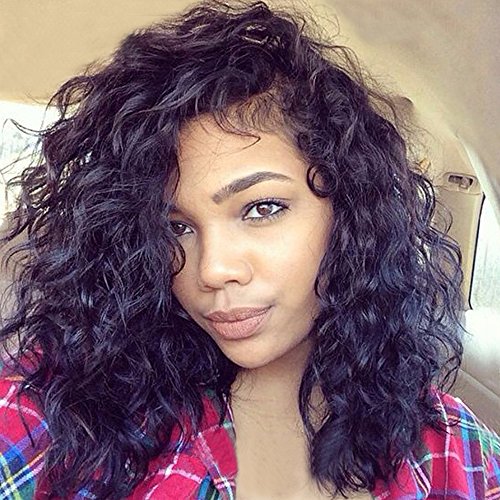 130density #1B Natural Black Wet Wavy Lace Front Human Hair Wigs Water Wave Natural Wave Brazilian Virgin Hair Pre Plucked Natural Hairline Full Lace Human Hair Wigs with Baby Hair Around 12inch