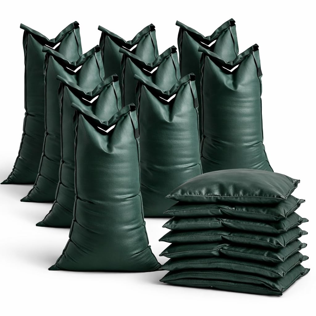 50 sacos de arena de 40 x 60 cm cada uno con cordones para protección contra el agua en caso de inundaciones sin rellenar, protección contra inundaciones, saco y saco de tela (50)