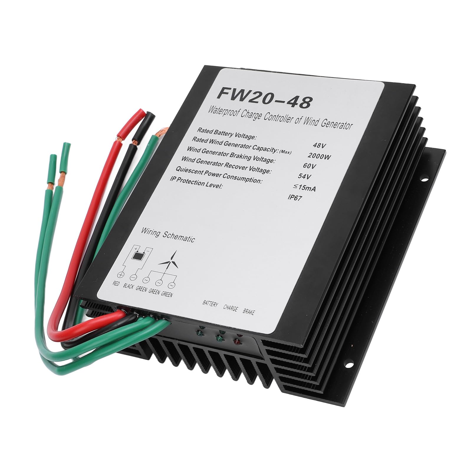 Regolatore per generatore Eolico, regolatore di Carica per turbina eolica MPPT, regolatore Automatico in Lega di Alluminio IP67 48V per sistemi di generatori eolici da