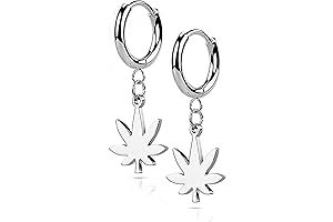 Pot Leaf Hoop Earrings: Express Your Style with Edgy Charm