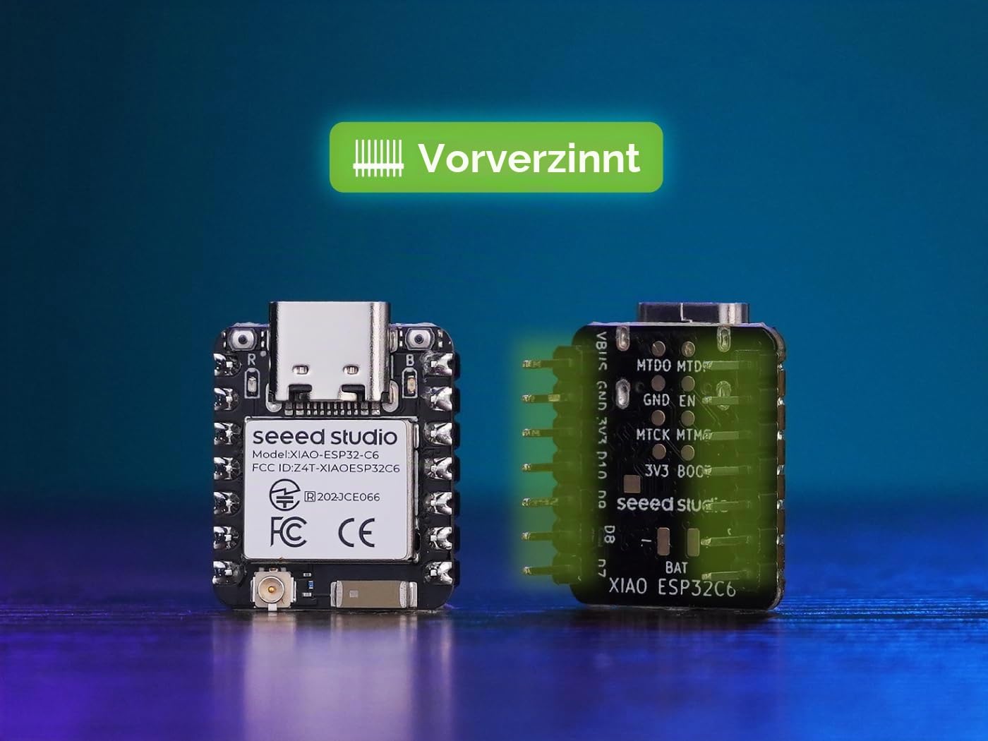 Seeed Studio XIAO ESP32C6 (vorverlötet): Wi-Fi 6, Bluetooth 5, Thread, Zigbee, 160 MHz RISC-V Prozessor, Linux, LPDDR RAM