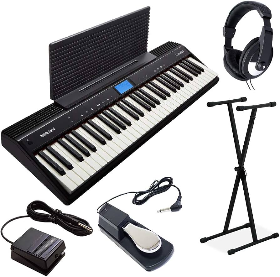 ペダル付き　ローランド　Roland GO-61P Amazon | Roland GO-61P 61鍵盤 Xスタンド・ダンパーペダル
