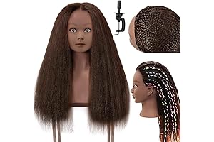 FABA Real Hair Mannequin Head for Styling: 100% Human Hair Doll Head...