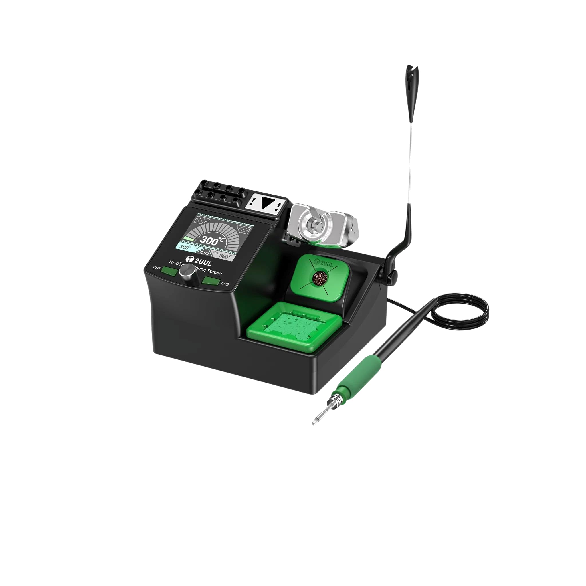 Station de soudure NextTip NT210 2UUL avec grand écran, 80 W haute puissance, chauffage rapide, précision pour la réparation de puces de téléphones mobiles et tablettes