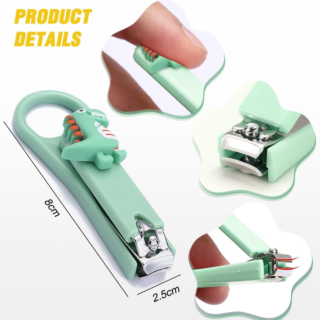 2 Pezzi Tagliaunghie per Neonati e Bambini, Tagliaunghie In Acciaio Inossidabile Di Alta Qualità, Design Della Lama Curva, Sharp Non Danneggia L'Armatura, Cura delle Unghie e Manicure