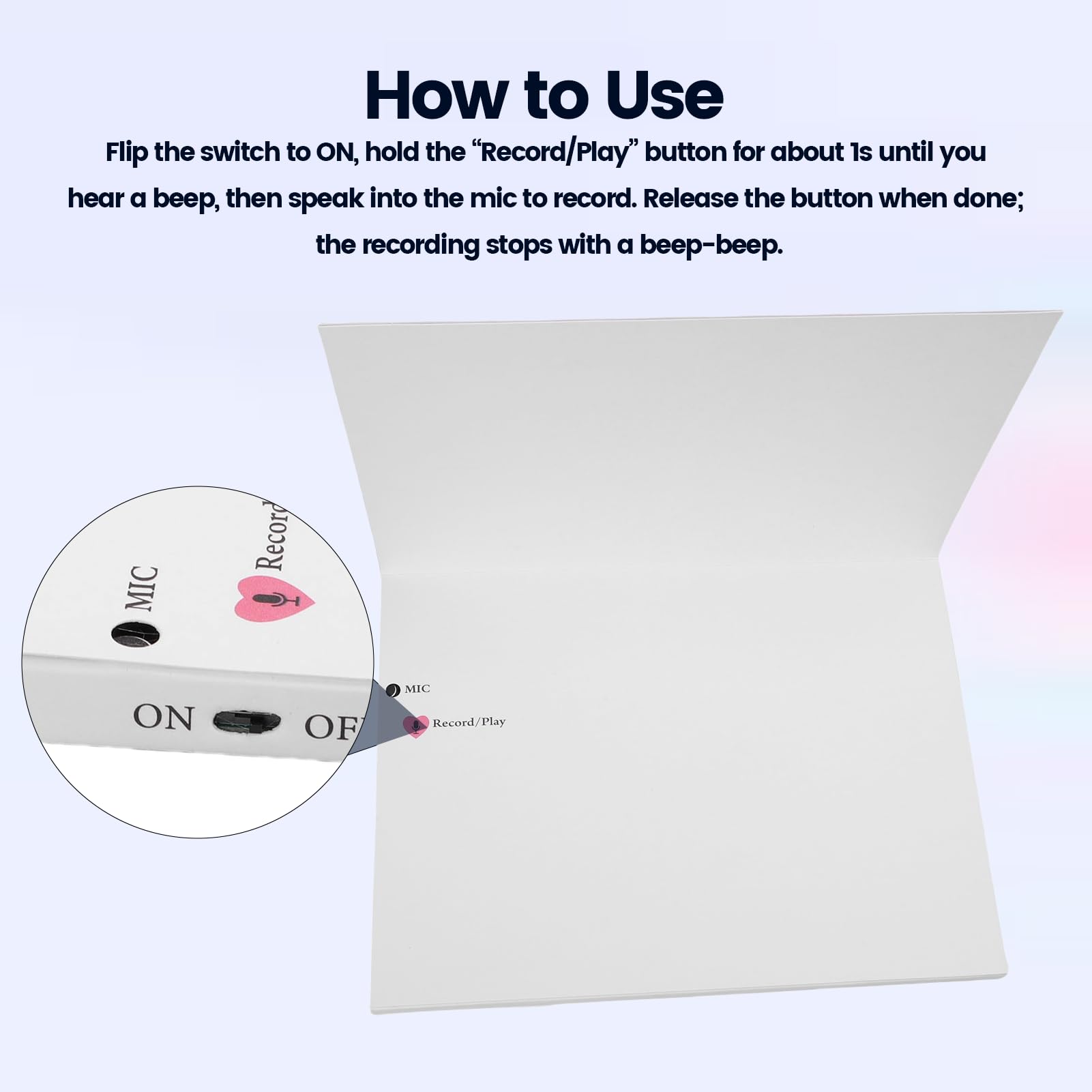 Diyeeni Tarjetas de felicitación de audio en blanco grabables, audio en 4 minutos, tarjeta de voz personalizables y graba saludos, con sobre, regalos de cumpleaños para amigos y familiares
