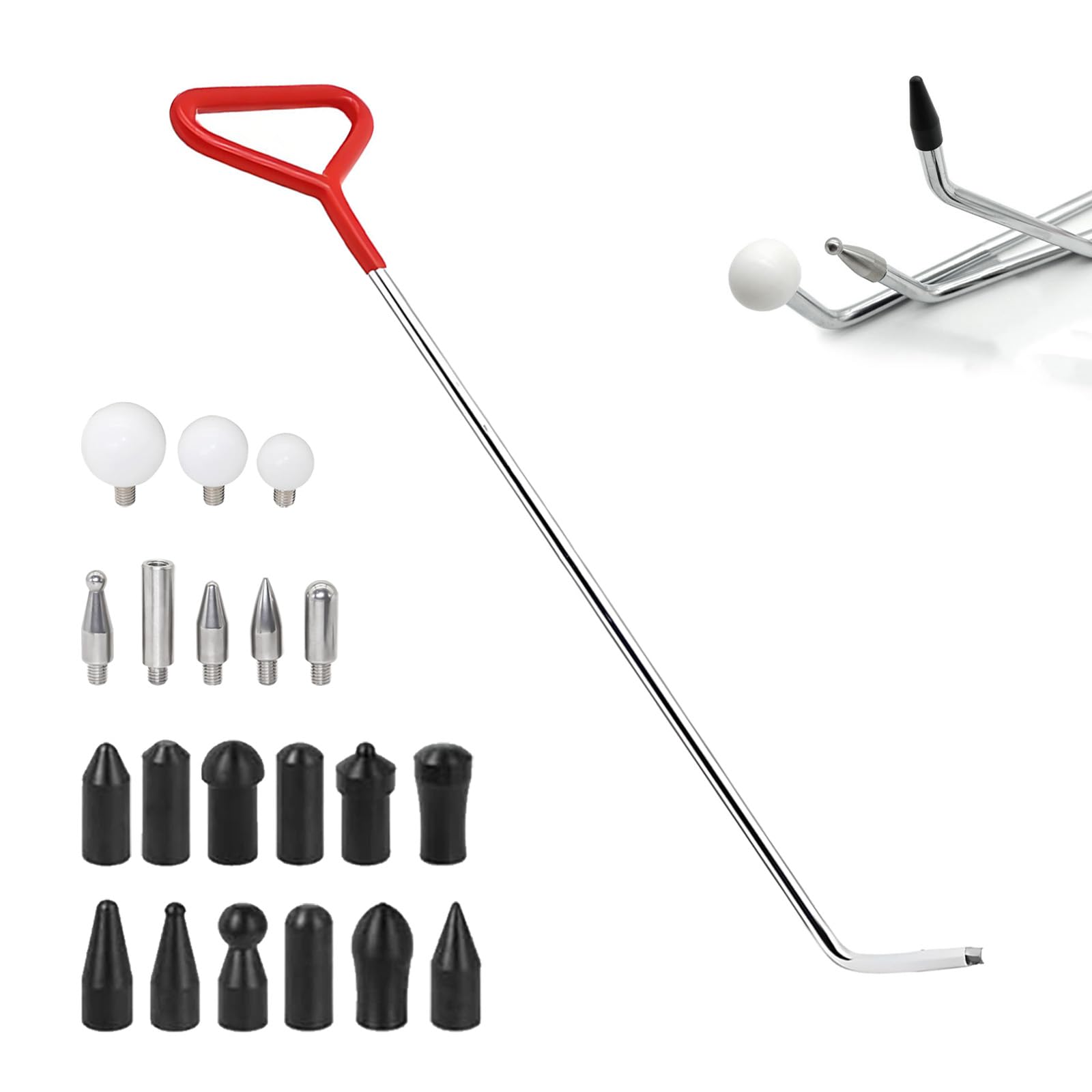 Kit de Eliminación de Abolladuras, Dent Repair Kit Herramientas con Cabezal de Punzón Herramientas de Reparación de Abolladuras sin Pintura
