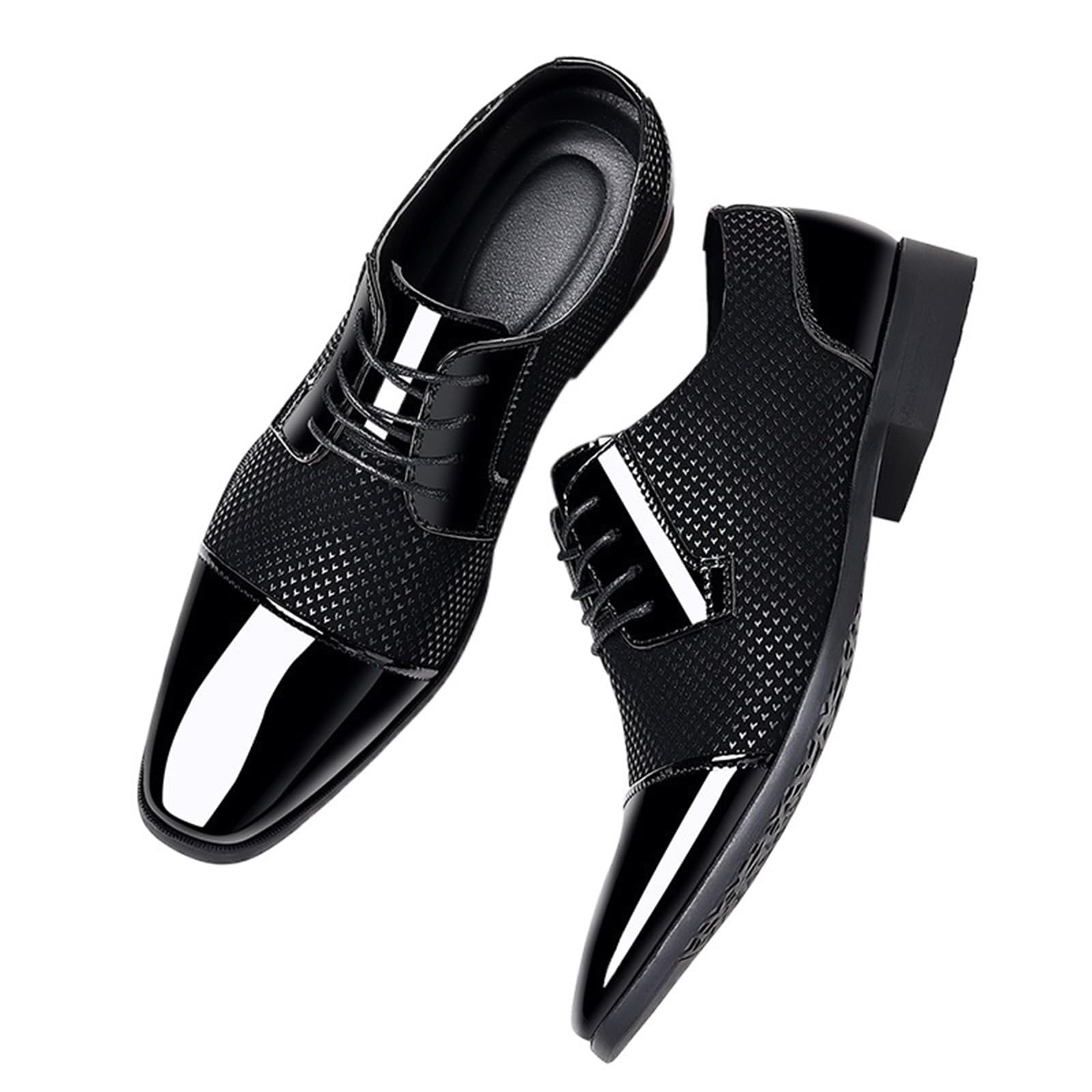 Zapatos Hombre Vestir, Zapatos Vestir Hombre, Zapatos De Boda For Novio, Formales, De Negocios, con Punta En Pico, con Cordones, Antideslizantes, Suela De Goma, Informales, Transpirables