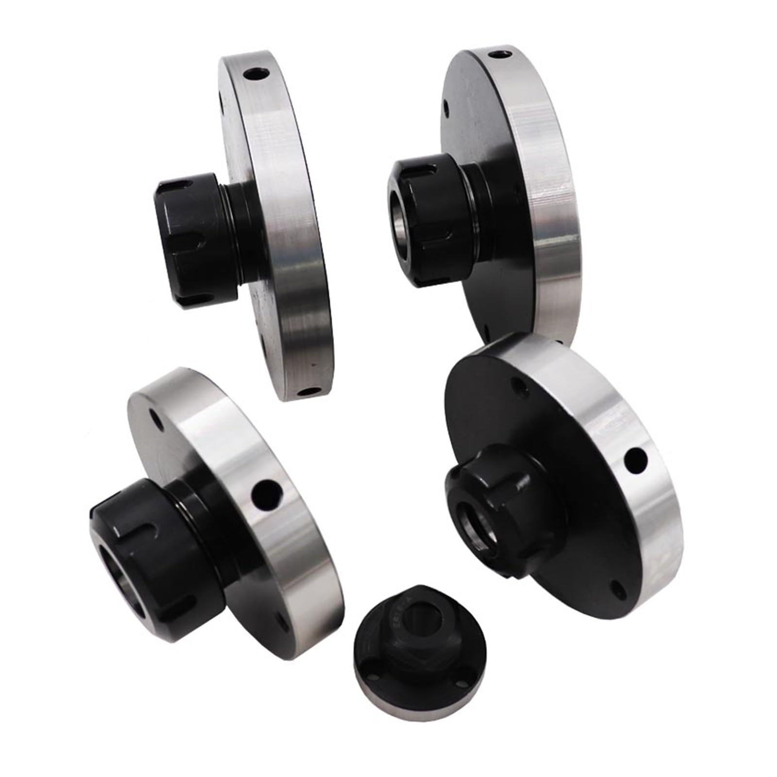 Mandrin de tour ER16 25 32 40 50, diamètre 45 80 100 125MM, mandrin à pince for outil de fraisage CNC, fixation de mandrin Alternative 0.005 pour le travail du bois(ER50-D100-7 Holes)