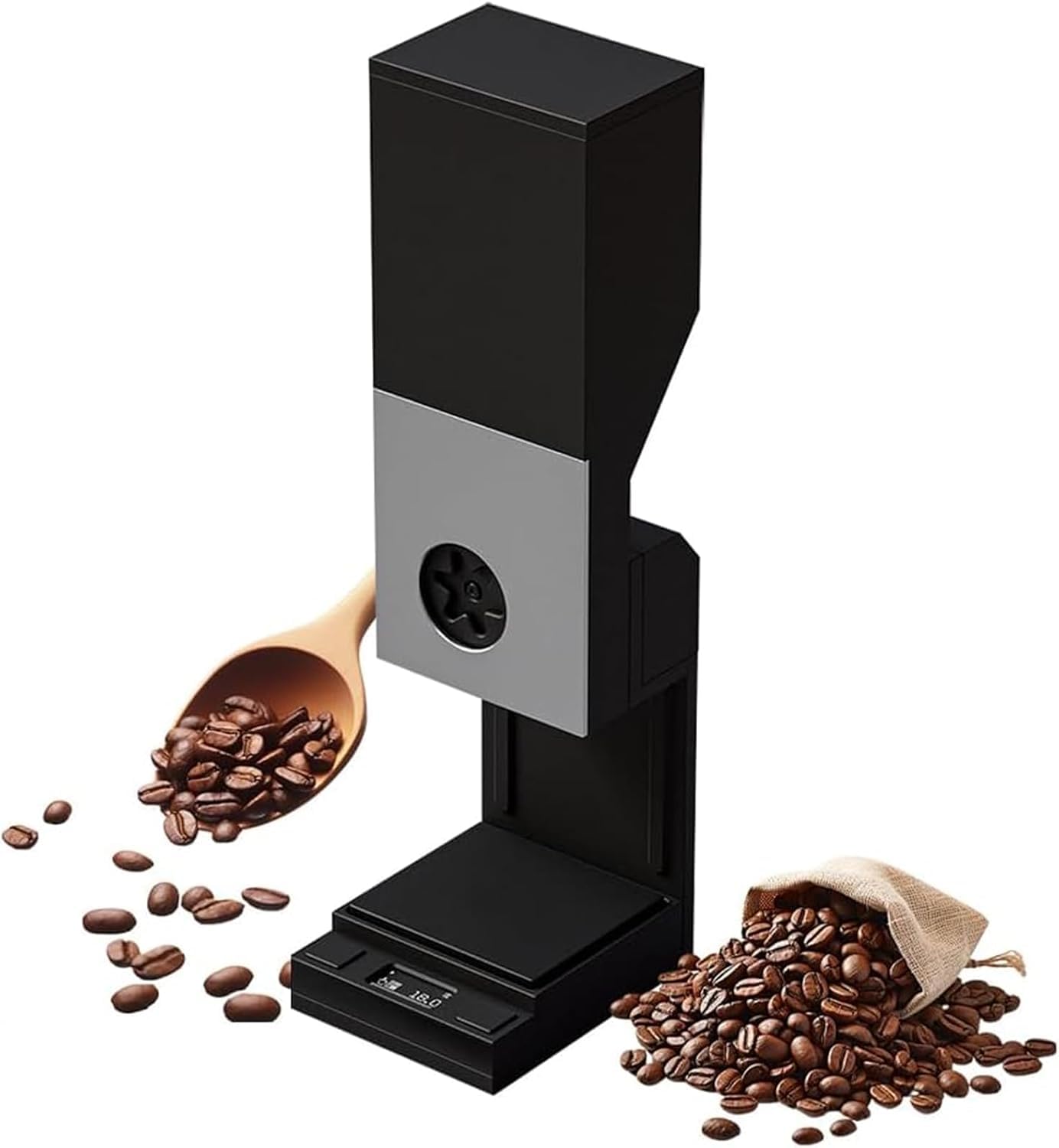 Distributeur de café en grains avec double poids préréglé, étalonnage automatique, capacité de 200 g. Distributeur automatique de café en grains, doseur monodose.