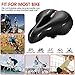 Comfortable Seat Cushion for Men Women with Dual Shock Absorbing Ball Memory Foam Waterproof Wide Bicycle Saddle Fit for Road Bikes