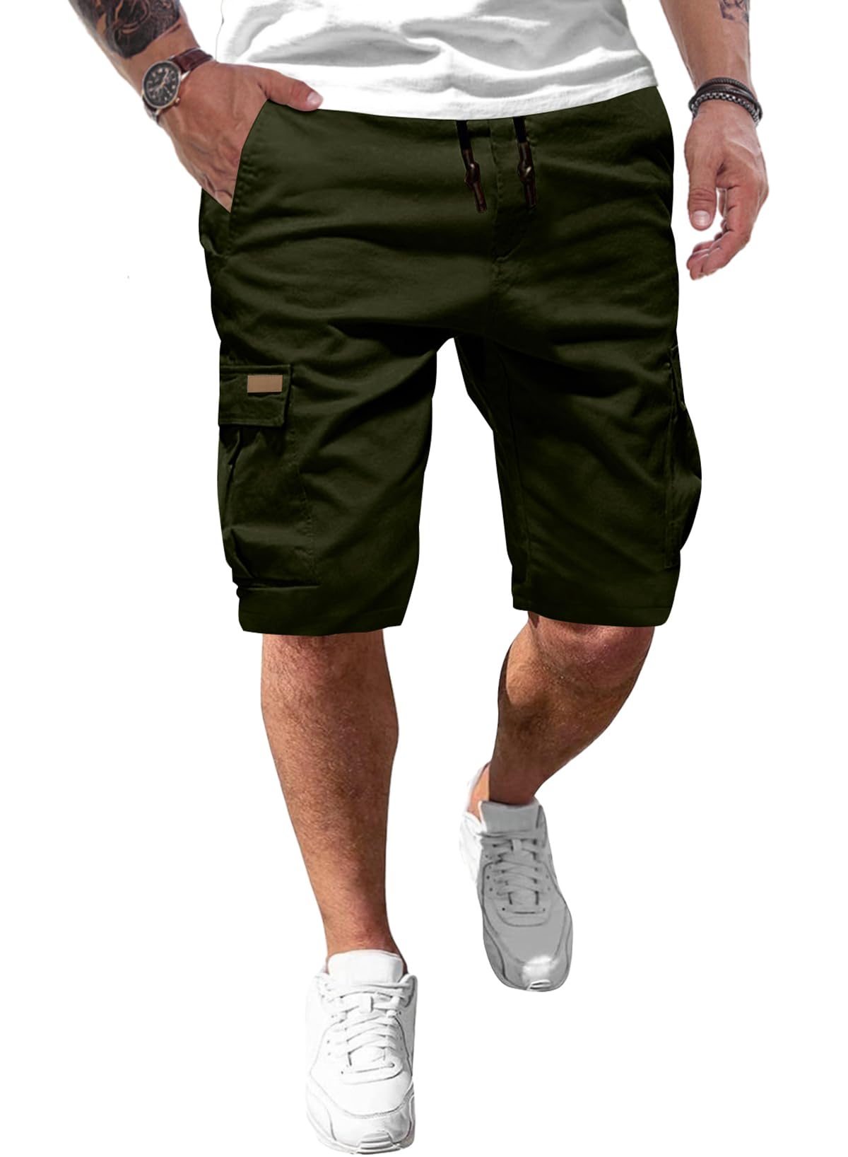 JMIERR Pantaloncini Uomo Sportivi Estivi Cotone Casual con Tasche