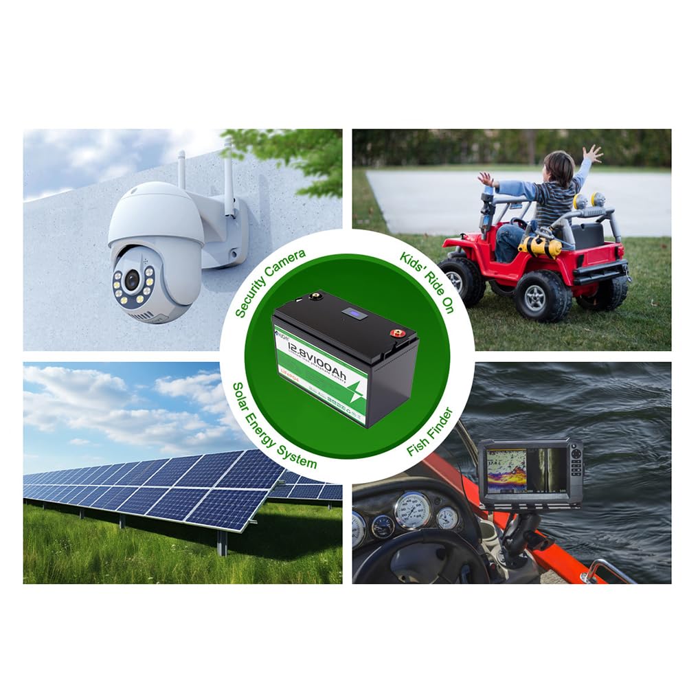 12,8 V 100 Ah LiFePO4 litowo-jonowe akumulatory z BMS 12 V akumulator litowo-żelazowo-fosforanowy do silników zaburtowych Solar RV Marine