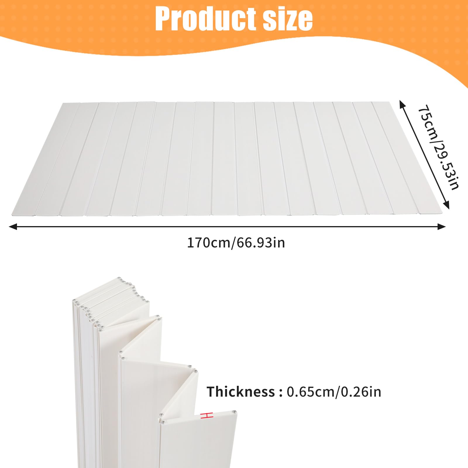 Faltbare Badewannenabdeckung PVC - Wärmeschutz & Ablagefläche 172×75 Cm