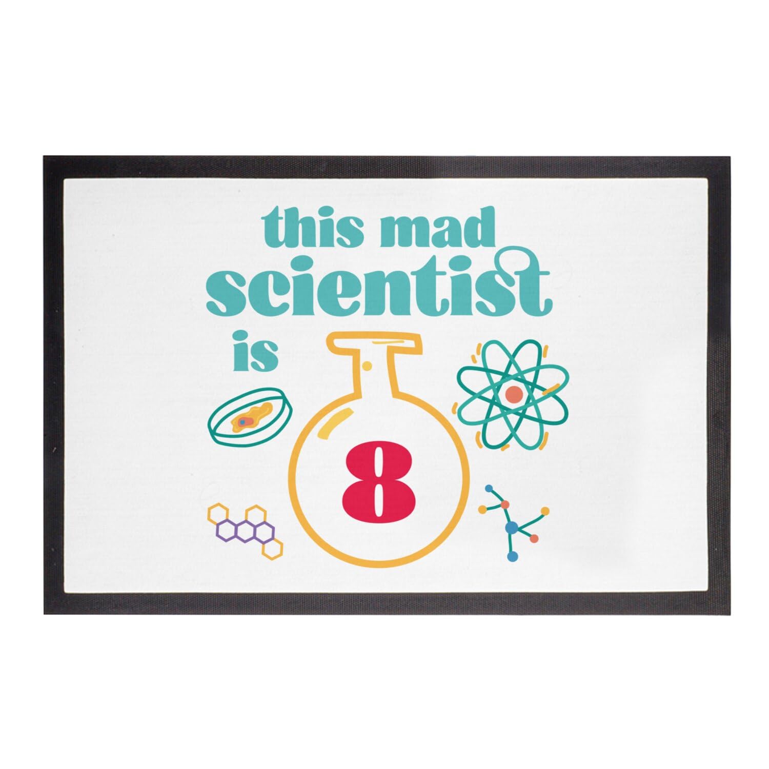 Paillasson Blanc Fabulous Science Theme 60x40cm pour décoration