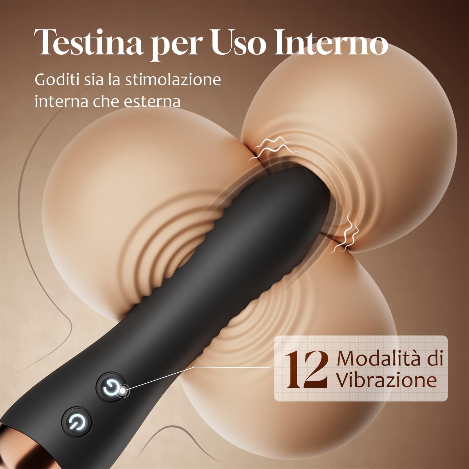 Vibratoreper Donna Doppia Testa Sex Toys, 12 Potente Vibrazione Modalità Magic Wand Silenzioso in Silicone, Vibratoreper Donna Punto G Squirting Con Telecomando, Adatto Sexytoysys Donna Coppia Uomo