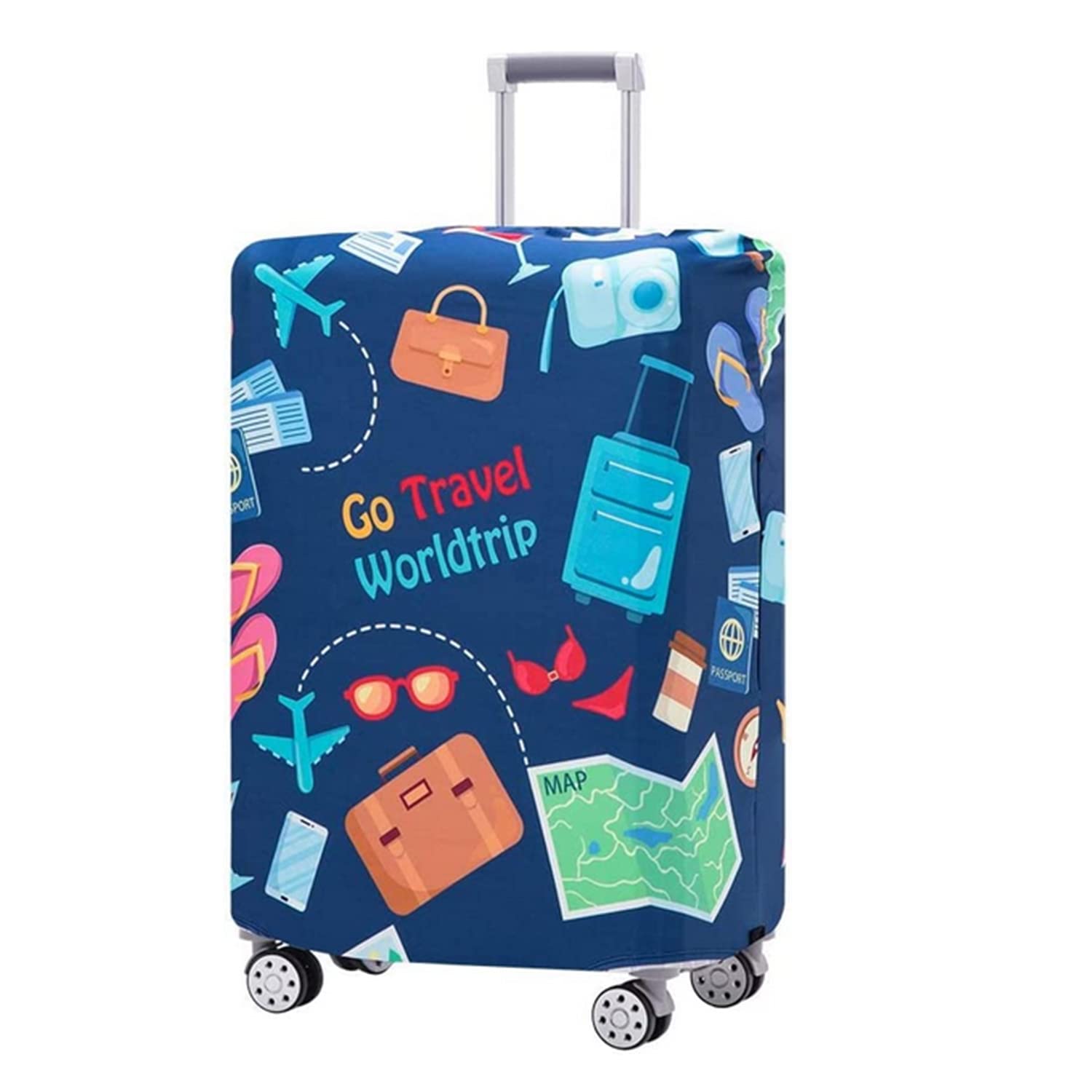 SKEIDOFull Luggage Case Protector Cover Thicken Suitcase Protector Cover PVC Trolley Case Protective Sleeve Rolling Luggage Cover Travel Accessories
