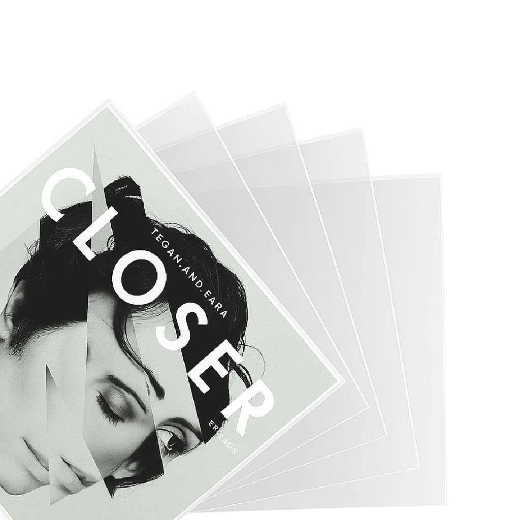 50 custodie per dischi in vinile da 7 pollici, 185 mm x 185 mm, trasparenti, antistatiche, per LP da 7" Single LP