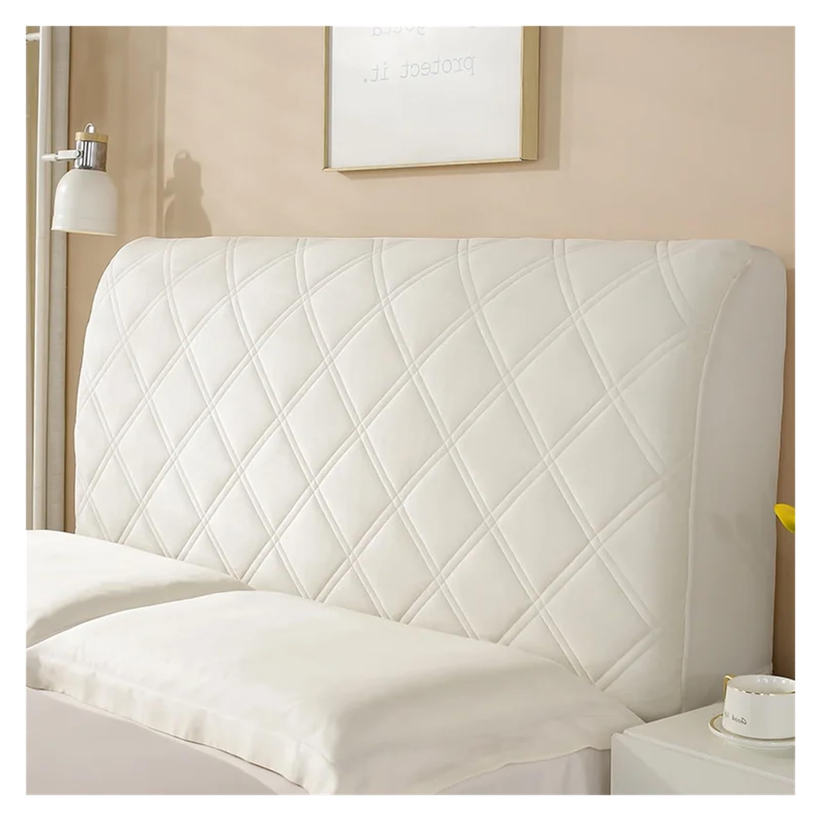 Ayztantine Bed Headboard Cover Bed Head Cover Velvet Thick Bedhead Covers Bed Head Protection Headboard Cover Bedroom Removable Bedside Cover(Color 4,W160 x H70cm)