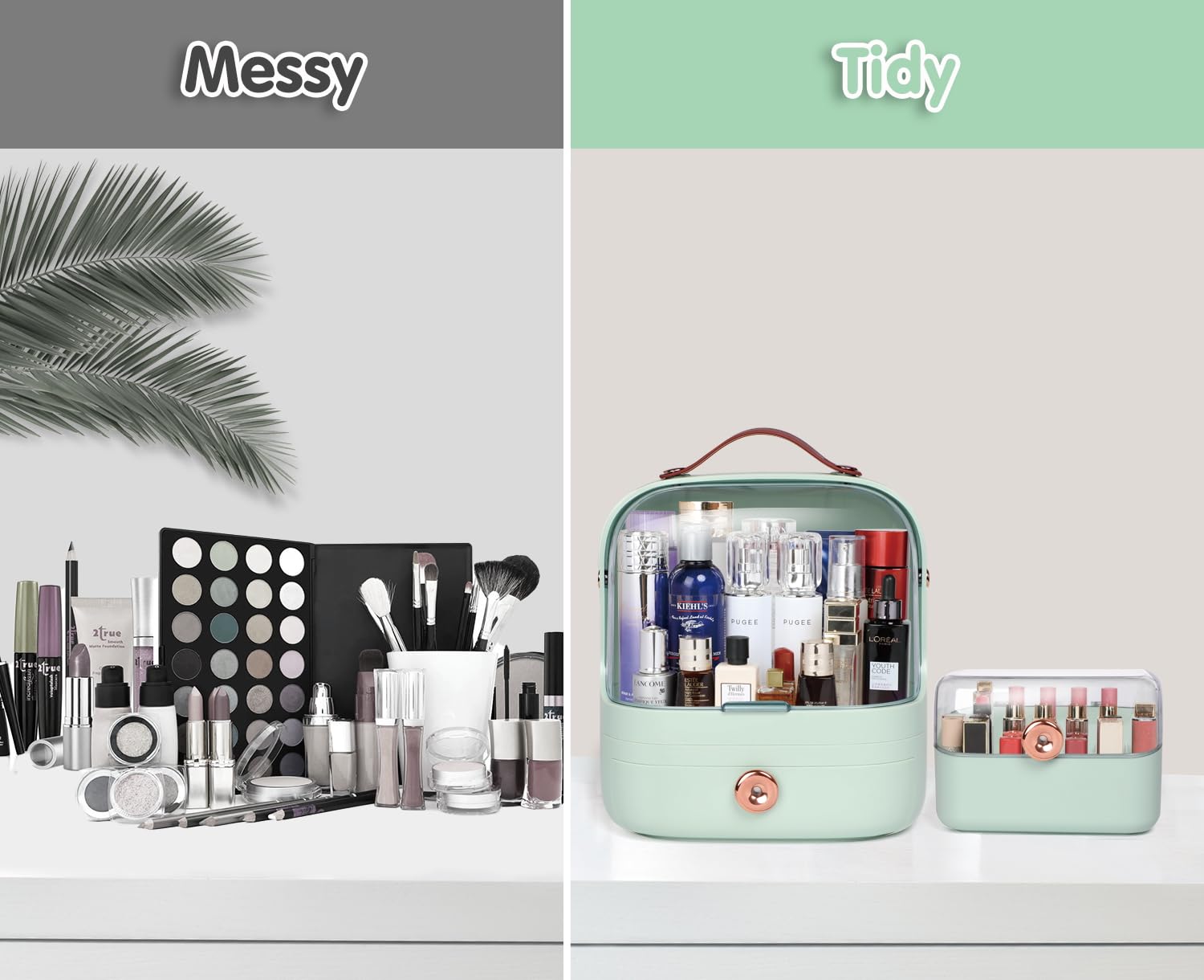 Haturi Makeup Organizer, Skincare Organizers with Lipstick Organizer