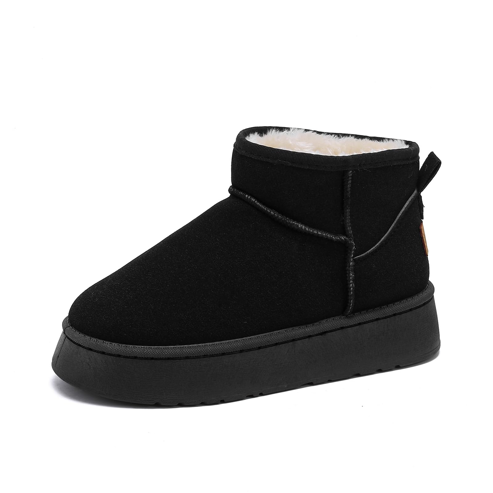 Rumkok Stivali Donna Caldo Stivali Da Neve Donna Comode Scarpe Da Neve Pelliccia Stivali Invernali Impermeabili Stivaletti Con Pelo Breve Moda