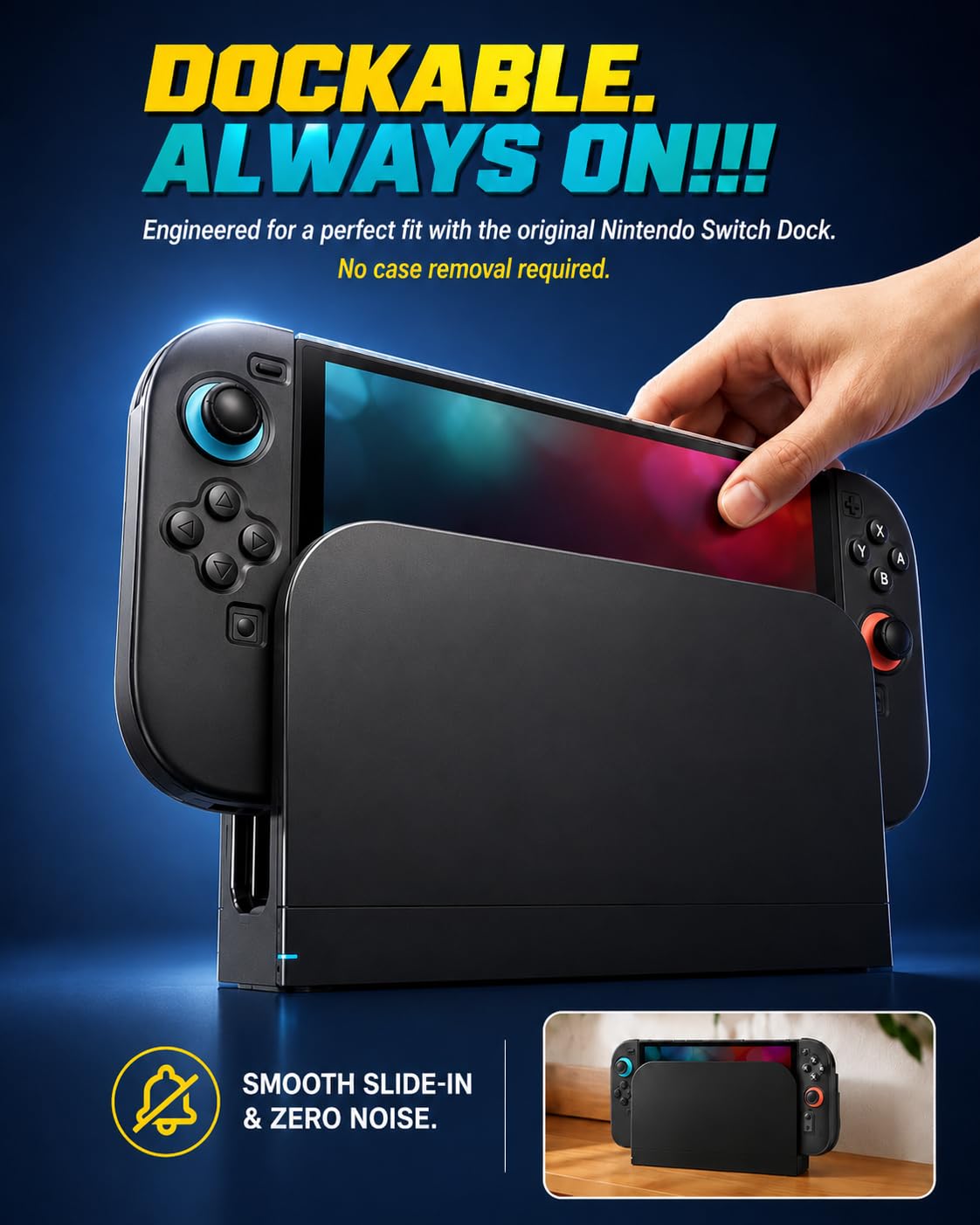ivoler Carcasa Protectora para Nintendo Switch 2﻿, Funda Agarre Acoplable con Magnético, Grip Case y 2 Protectores de Pantalla - Translúcida