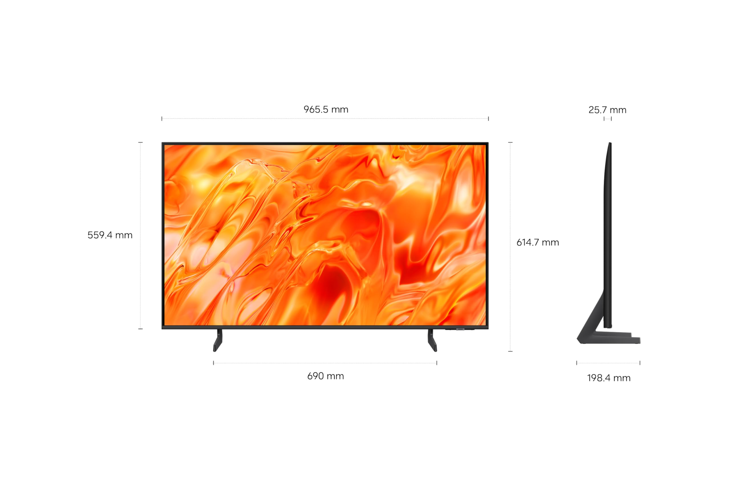 Samsung Smart TV 43 Pouces QN70H Mini LED Neo QLED 4K, Quantum Mini LED, Real QLED 100% de Volume de Couleurs, Processeur Crystal 4K Optimisé par l'IA, Motion Xcelerator, Vision AI Companion [2026]