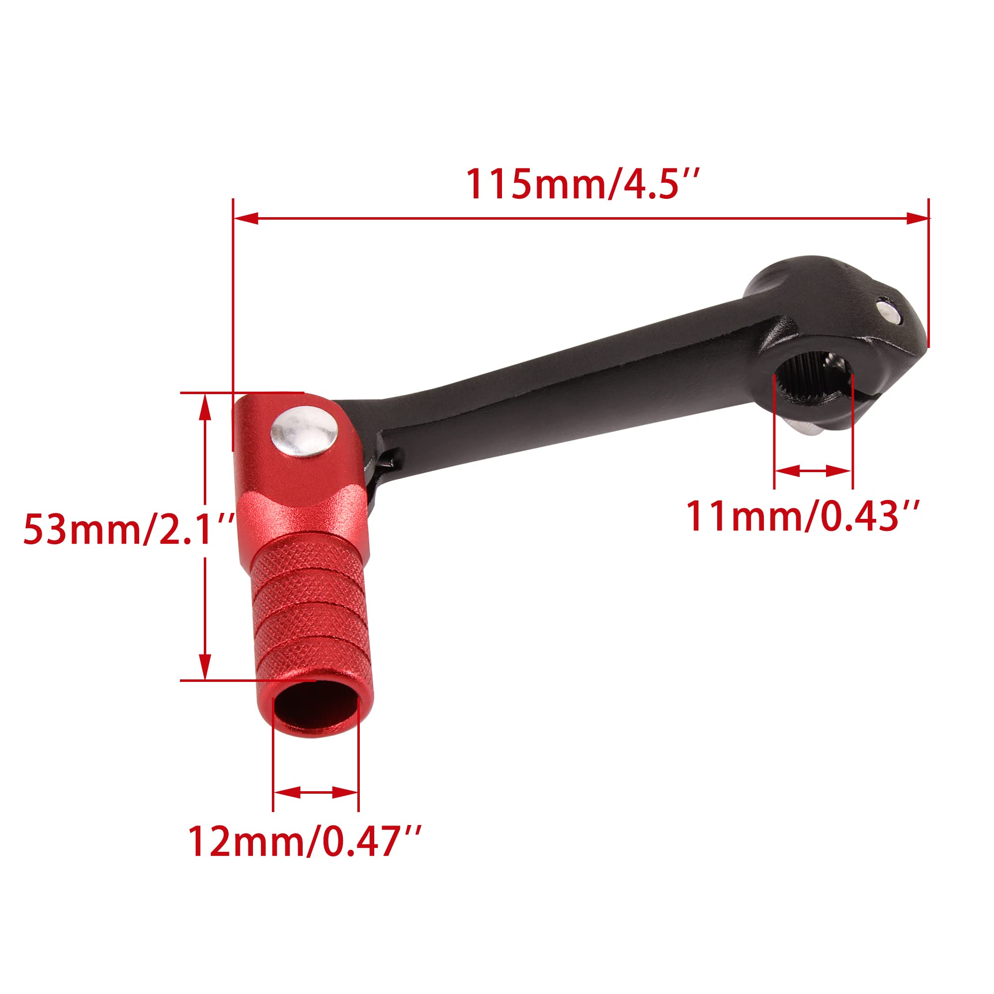 WOOSTAR 2" Leva del Cambio Pieghevole Sostituzione per MX6 M4 KAYO T4 T6 TGR 250cc IRBIS 50cc 70cc 110cc 125cc Pit Bike Rosso Nero