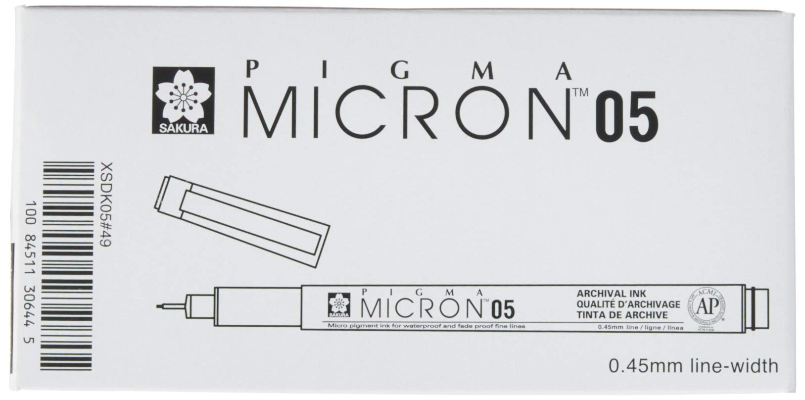 Sakura Micron Drawing Pen, 5, Black
