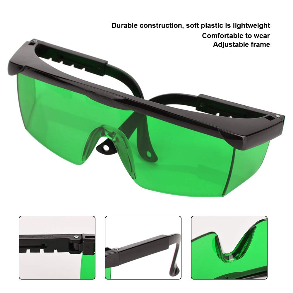 Artillery Laser Enhancing Glasses, Green Laser Beam Veiw Visibility Vision Enhancement Glasses Goggle for Laser Level(Green) - Image 4